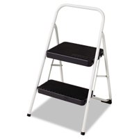 Cosco 2-Step Folding Steel Step Stool, 200lbs, Cool Gray