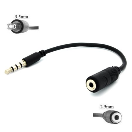 2.5 Mm Headset Adapter - 2.5mm Female to 3.5mm Male Headset Adapter Headphone Jack Converter Supports Hands-free Microphone YOX for Verizon iPhone 6 Plus - US Cellular Samsung Galaxy Note 4