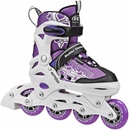 - Stryde Girls' Adjustable Inline Skates, Purple/White