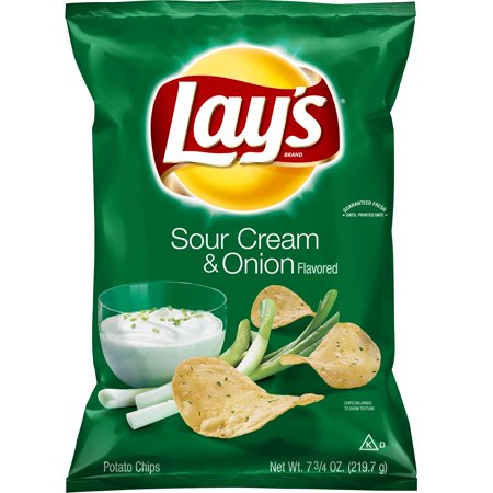 Lay's Sour Cream & Onion Flavored Potato Chips, 7.75 oz Bag - Walmart.com