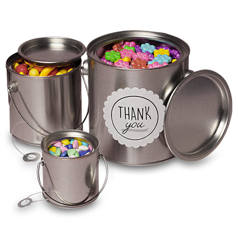 Office 4oz Candles 18Pack Metal Tin Cans Round Empty Container Cans with Clear Top for Kitchen Candies