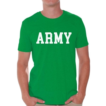 Awkward Styles Men's Army Shirt Military T Shirt Army Gifts for Him Military Training Shirts Fitness Tshirt Workout Clothes for Men Army Outfit