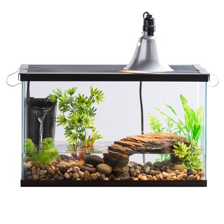 Screen Reptile Cage - Aqua Culture 10-Gallon Turtle & Aquatic Reptile Habitat Starter Kit