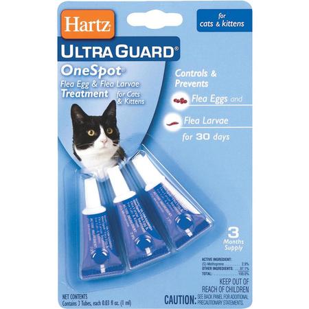 Hartz UltraGuard OneSpot Flea Treatment for Cats & Kittens, 3