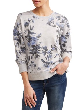 Floral Printed Crewneck Sweatshirt Women's