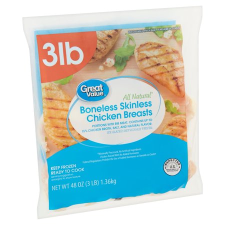 Great Value Boneless Skinless Chicken Breasts, 48 oz - Walmart.com