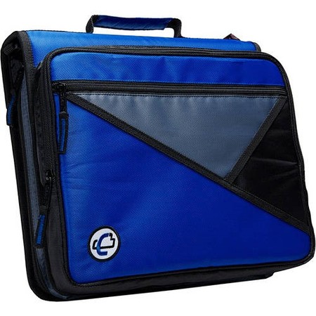Case-It Universal 2-Inch Zipper Binder, Holds 13 Inch Laptop, Blue, LT-007-BL