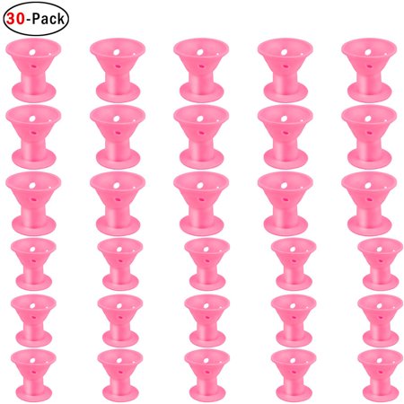 - 30 PCS Magic Silicone Hair Curlers Rollers No Clip Hair Style Rollers Soft Magic DIY Curling Hairstyle Tools Hair Accessories