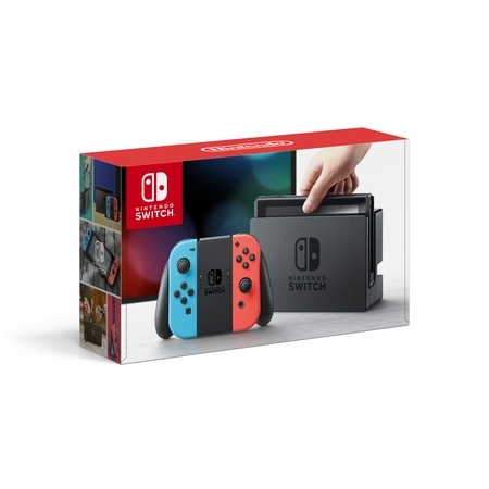 Nintendo Switch Console with Neon Blue & Red Joy-Con, (Best Wii Console Bundle)