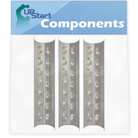 Grill Master Parts (3-Pack BBQ Grill Heat Shield Plate Tent Replacement Parts for Master Forge 3218LTN - Compatible Barbeque Stainless Steel Flame Tamer, Guard, Deflector, Flavorizer Bar, Vaporizer Bar, Burner)