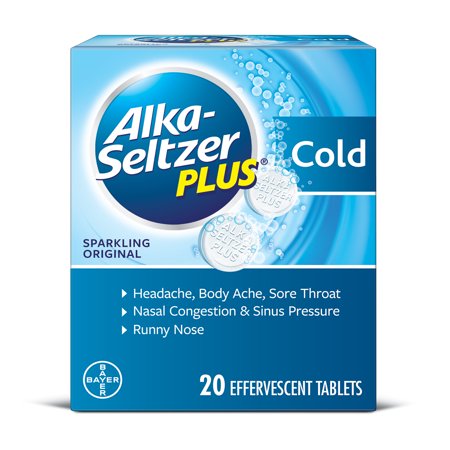 Alka-Seltzer Plus Cold Formula Sparkling Original Effervescent Tablets ...