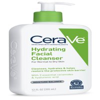 CeraVe Hydrating Facial Cleanser, Daily Face Wash for Normal to Dry Skin, 12 oz.