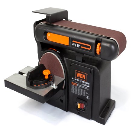 WEN 4.3-Amp 4 x 36-Inch Belt and 6-Inch Disc Sander With Cast Iron Base ...