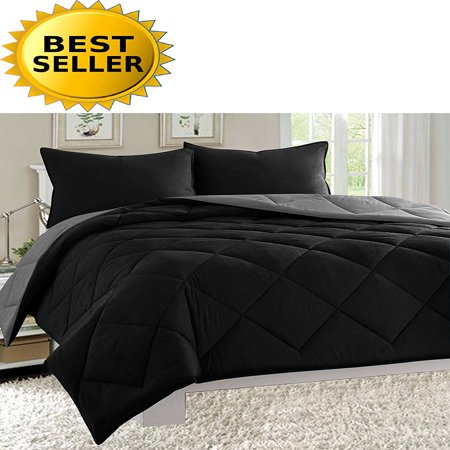 Down Alternative 3pc Comforter Set-King/Cal King, Black ...