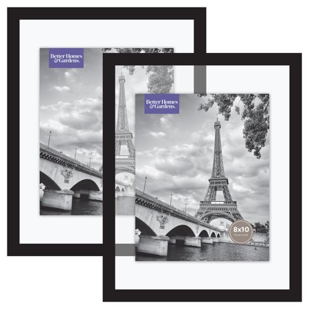 Crescent Glass Picture Frame - Better Homes & Gardens Float Picture Frame, Black, Set of 2