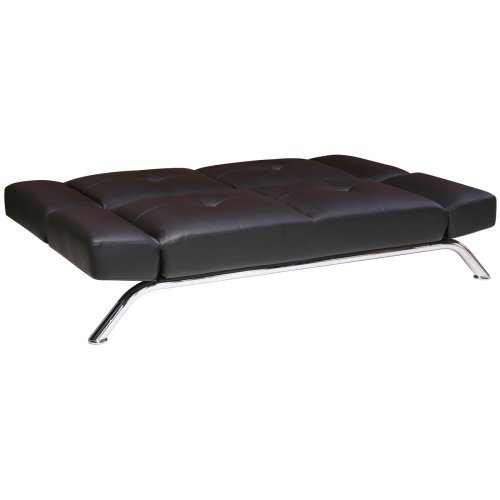 Emma Convertible Futon Sofa Bed, Black