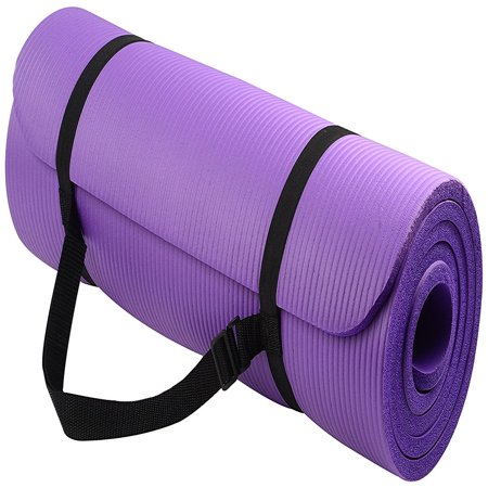 BalanceFrom GoYoga All-Purpose 1/2-Inch Extra Thick High Density Anti-Tear Exercise Yoga Mat with Carrying (Best Yoga Mat Brands)