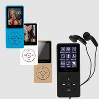 MP3 Player 8GB Music Player USB Support 64 GB Micro SD/FM/E-Book/Clock/Recorder, Black