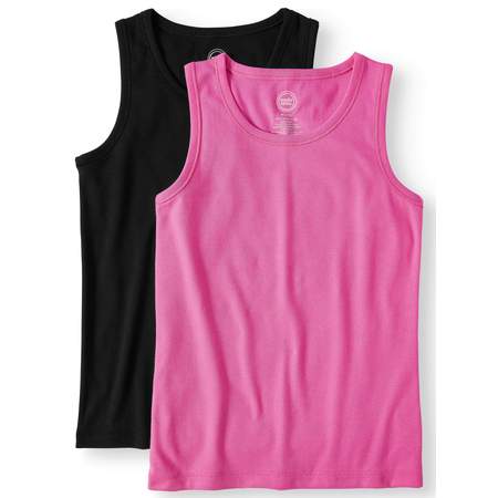 Solid Ribbed Tank Tops, 2-pack (Little Girls & Big (Best Clothes For Tall Girls)