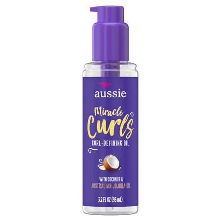 Aussie Miracle Curls Curl-Defining Oil Hair Treatment with Australian Jojoba Oil 3.2 fl (Best Non Sticky Hair Oil For Hair Growth)