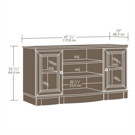 Sauder Regency TV Stand, Estate Black Finish