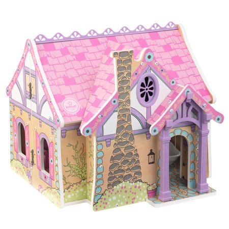 KidKraft Wooden Enchanted Forest Dollhouse with 16-Piece Accessories for 5-Inch Dolls, Opens and (Best Dollhouse For Boys)