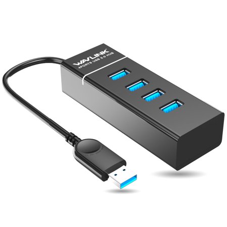 Wavlink 4-Port USB 3.0 Hub 5Gbps High Speed USB HUB for PC Laptop Macbook Computer Tablet Notebook and (Best Usb Hub For Mac)