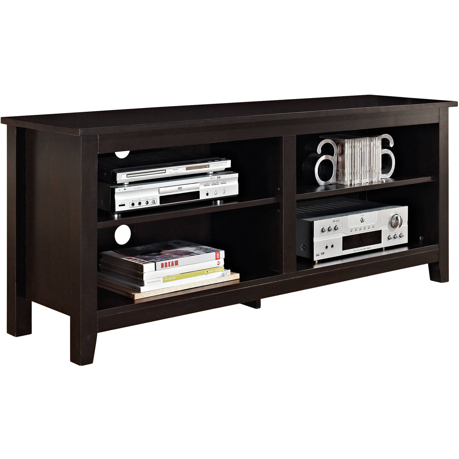 Wood TV Stand for TVs up to 60'', Multiple Finishes