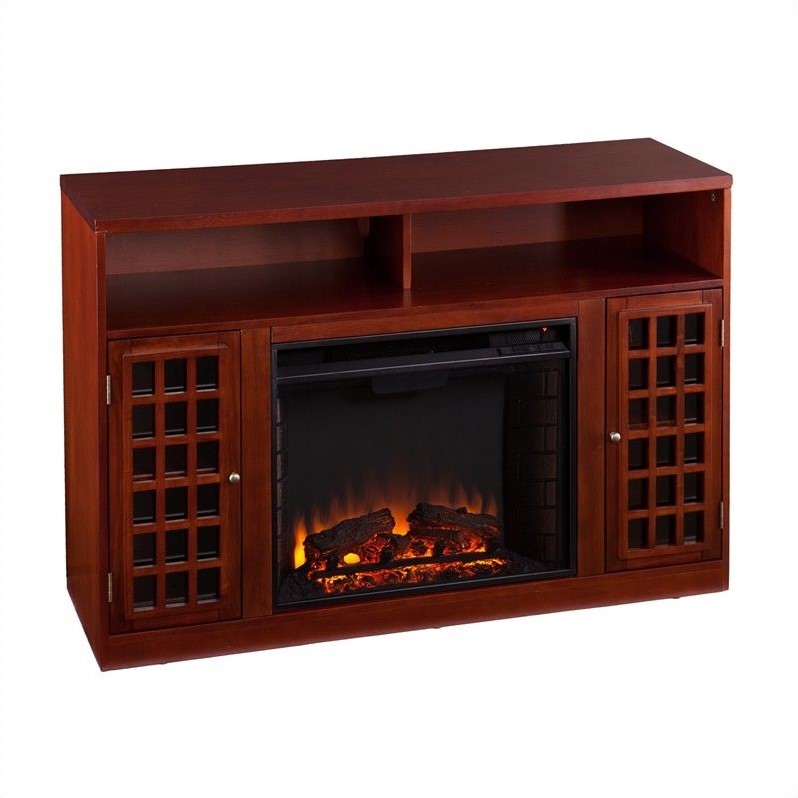 Chaneault Media  Fireplace, Mahogany - Box 1 of 2