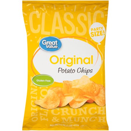 Great Value Gluten-Free Original Potato Chips Party Size ...