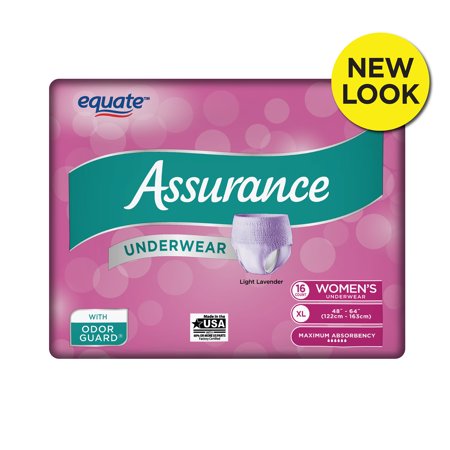 Assurance Incontinence Underwear for Women, Maximum, XL, 16 Ct ...
