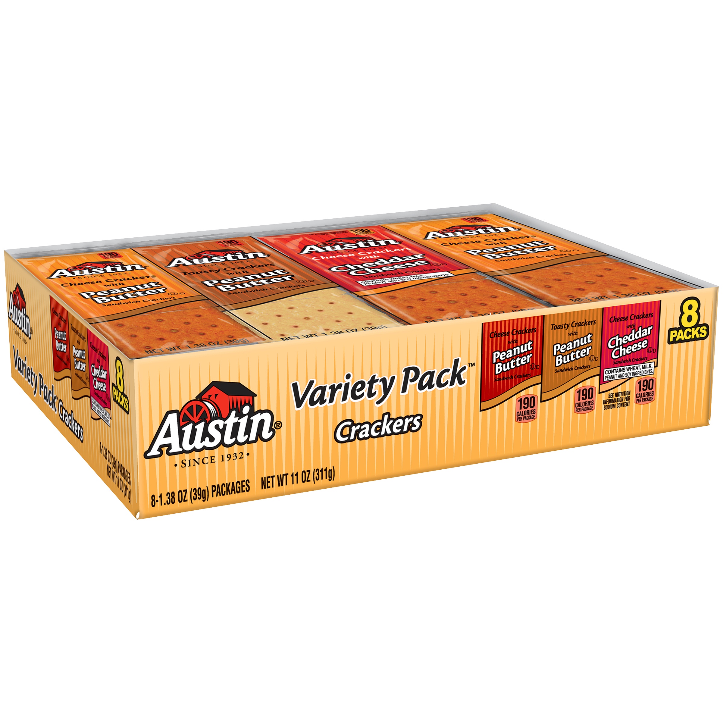 austin cheese crackers with peanut butter