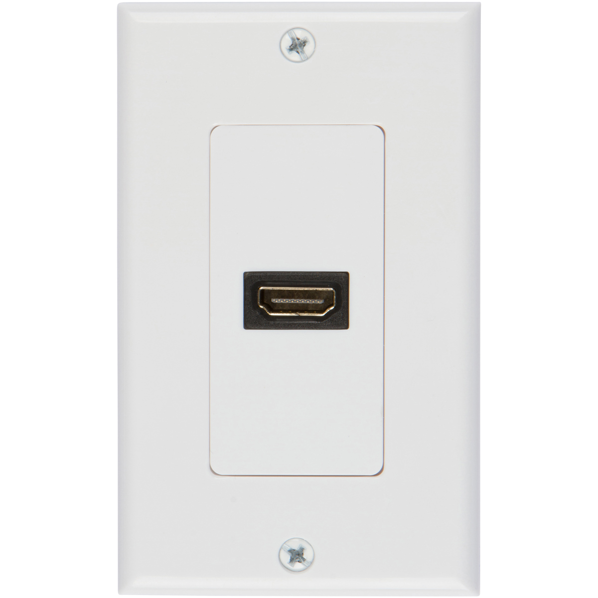 Two-Piece Inset Wall Plate with 4 Inch Built-in Flexible High Speed HDMI® Cable