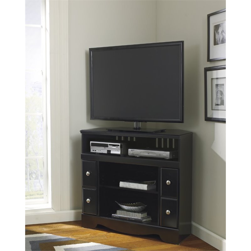 Ashley Shay 38'' Corner TV Stand in Black