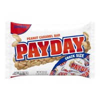 (2 Pack) Payday, Peanut Caramel Candy Bars Snack Size, 20.3 Oz
