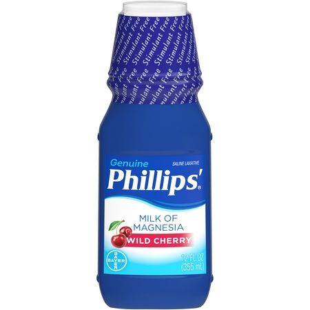 Phillips' Milk Of Magnesia Liquid Laxative, Wild Cherry, 12 Fl