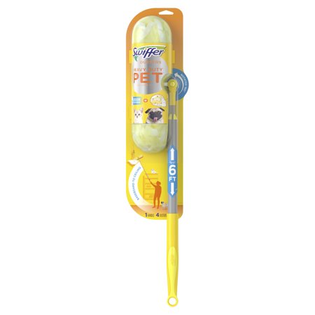 Pyganic Dust - Swiffer 360 Dusters Pet Heavy Duty Super Extendable Handle Starter Kit (1 Handle, 4 Dusters)