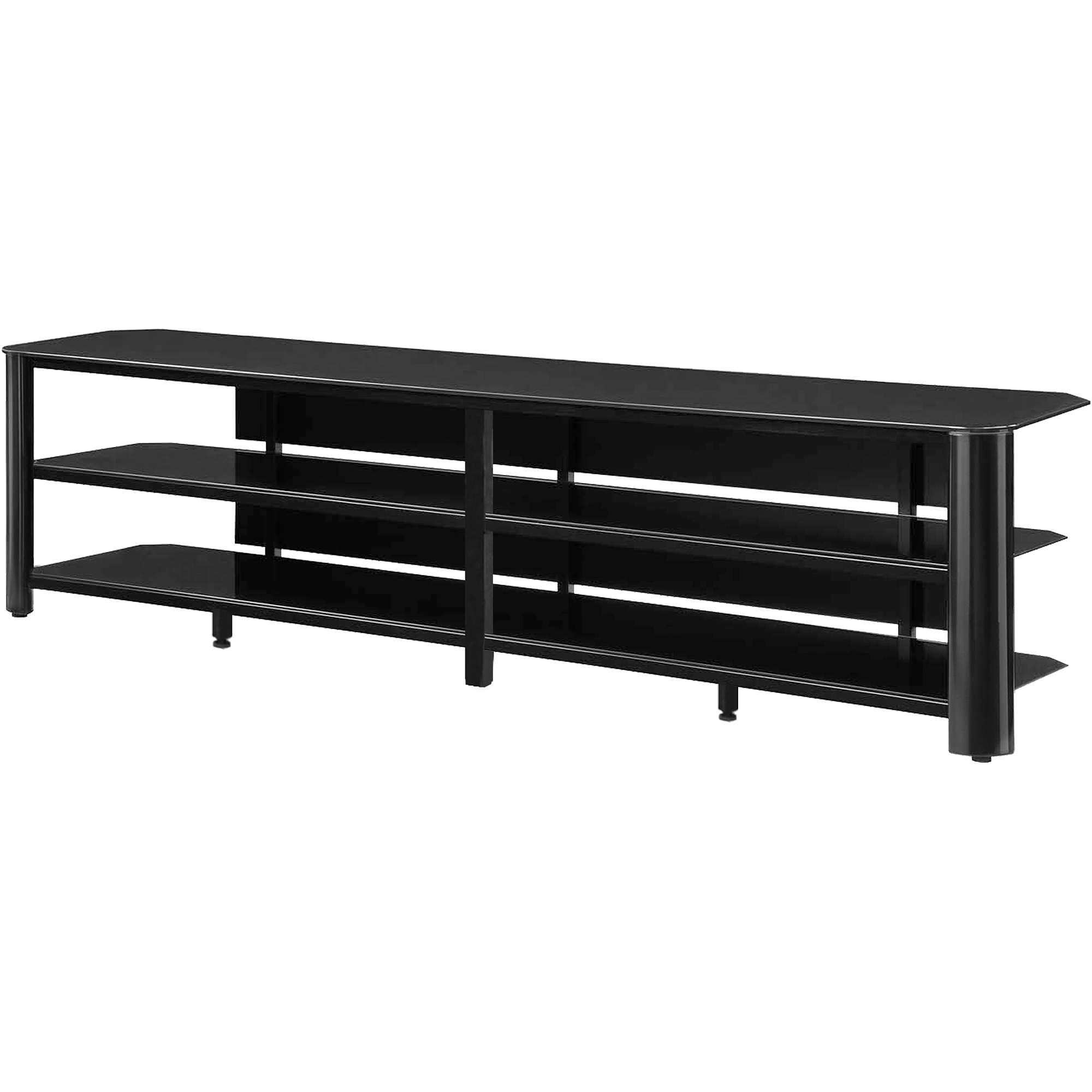 Innovex Oxford Glass Black TV Stand for TVs up to 83''