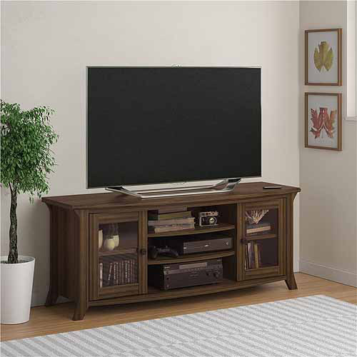 Altra Oakridge Homestead Oak TV Stand with Glass Doors for TVs up to 60''