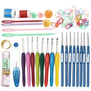 16 Sizes sweatertool Colorful Stainless Steel Crochet Hooks Kit Handmade Needles Stitches Sewing Knitting Weave Craft