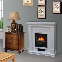 Bold Flame 38 inch Wall/Corner Electric Fireplace in White