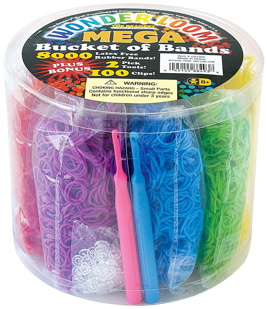 The Beadery Wonder Loom Mega Bucket Of Bands With Tool 8000
