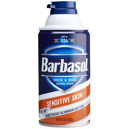 (4 Pack) Barbasol Sensitive Skin Thick & Rich Shaving Cream for Men, 10 (Best Sensitive Shaving Cream)