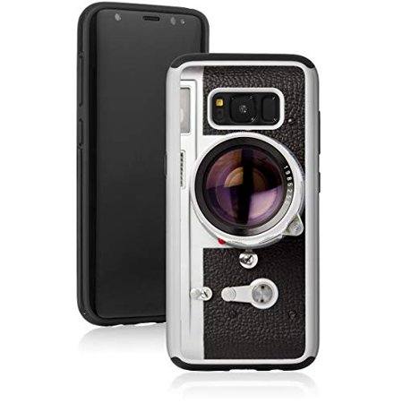 Note Range - Shockproof Impact Hard Soft Case Cover for Samsung Galaxy Rangefinder Vintage Camera (White, for Samsung Galaxy Note 9)