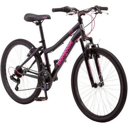 mongoose women's 26 excursion mountain bike black purple