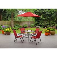 Mainstays Albany Lane 6-Piece Folding Dining Set, Multiple Colors