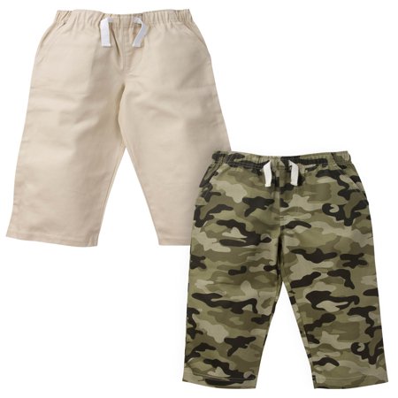 Toddler Bottom Pants - Gerber Graduates Woven Twill Pants, 2pk (Baby Boys and Toddler Boys)