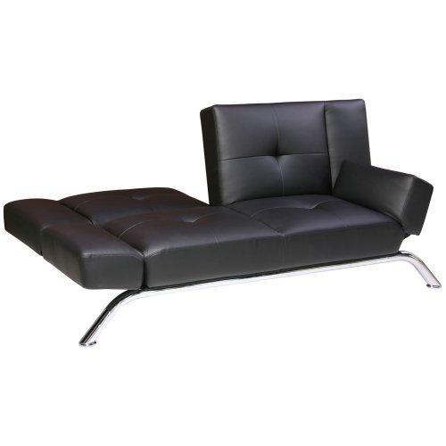 Emma Convertible Futon Sofa Bed, Black