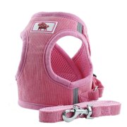Pet Dog Corduroy Safety Harness Vest Leash Chest Straps Belt Easy Control for Small Medium Large