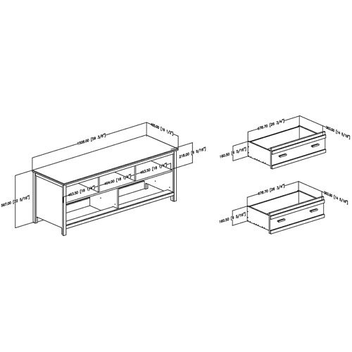 South Shore Exhibit TV Stand for TVs up to 60'', Multiple Finishes